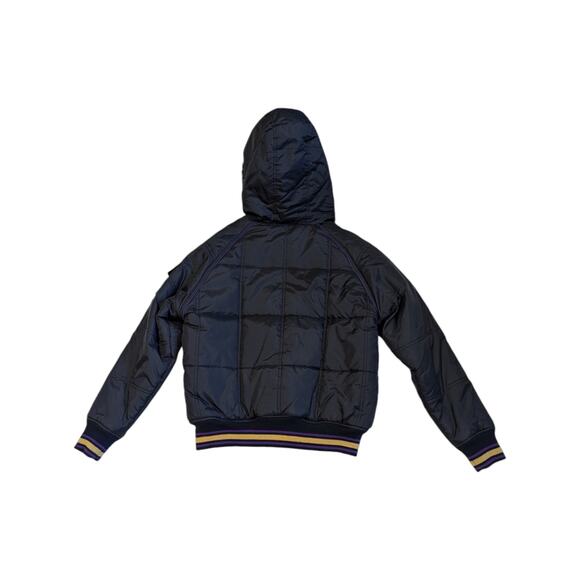 Vintage Def Jam University Puffer Coat Black Embroidered Hip Hop MTV Music 90s - Picture 2 of 6